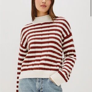 Rails Corrine Sweater in Ivory Russet Stripe